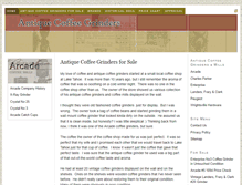 Tablet Screenshot of antiquecoffeegrinderstore.com